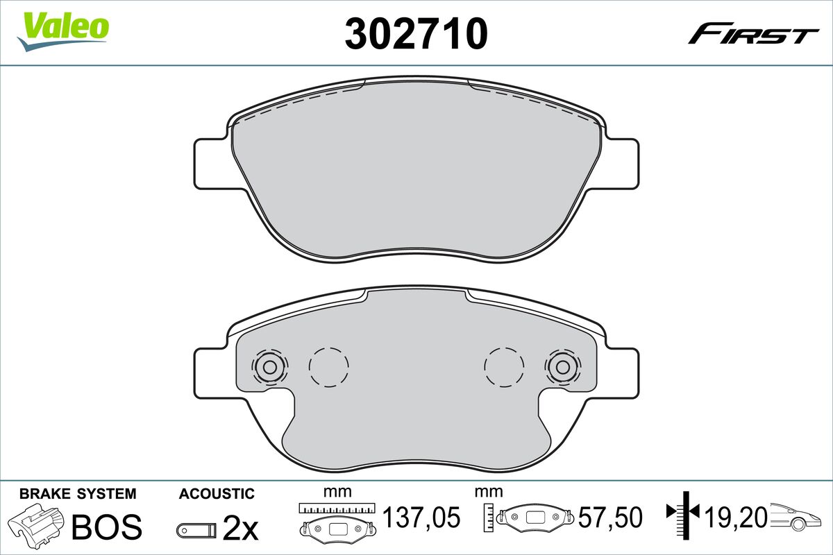 VALEO Fékbetét, mind 302710_VALEO